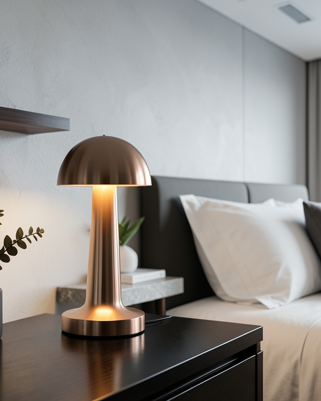 USB Çıkışlı LED Mantar Masa Lambası 3 Modlu Dokunmatik Aydınlatma
