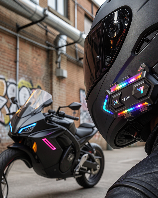 BT5.3 Motosiklet Kask İletişim Sistemi Çift Telefon Destekli