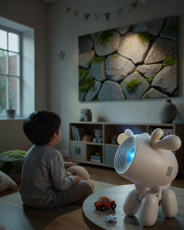Geyik Tasarımlı Akıllı Projeksiyon Cihazı 4K WiFi Bluetooth Destekli