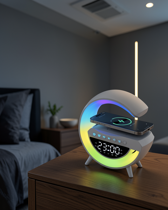 Kablosuz RGB Bluetooth Hoparlör USB FM ve AUX Destekli Taşınabilir Ses Sistemi