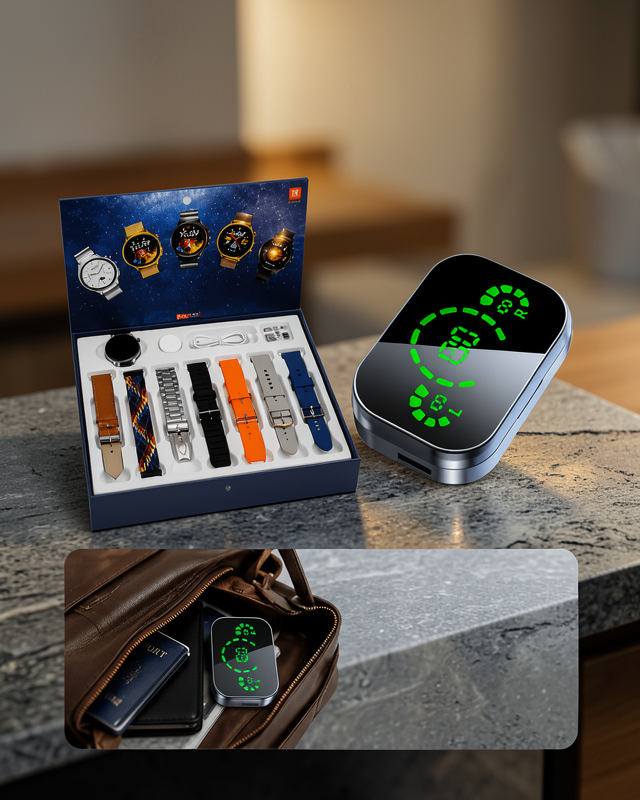 Dokunmatik Akıllı Saat Yeni Nesil Kulaklık Kampanyası Bluetooth Bağlantılı ANC Özelliği