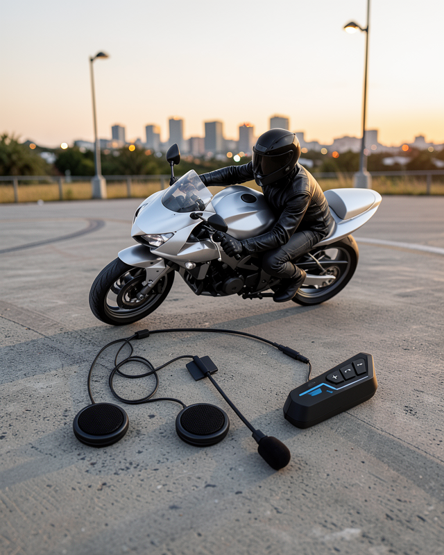 Kask Kulaklığı Motosiklet Intercom Interkom Dinleme Konuşma Özellikli Su Geçirmez