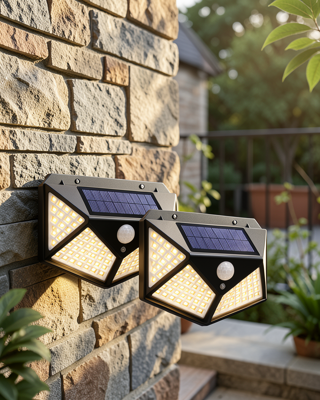 Solar Sensörlü Duvar Lambası Bahçe Lambaso Parlak Beyaz Işık Suya Dayanıklı