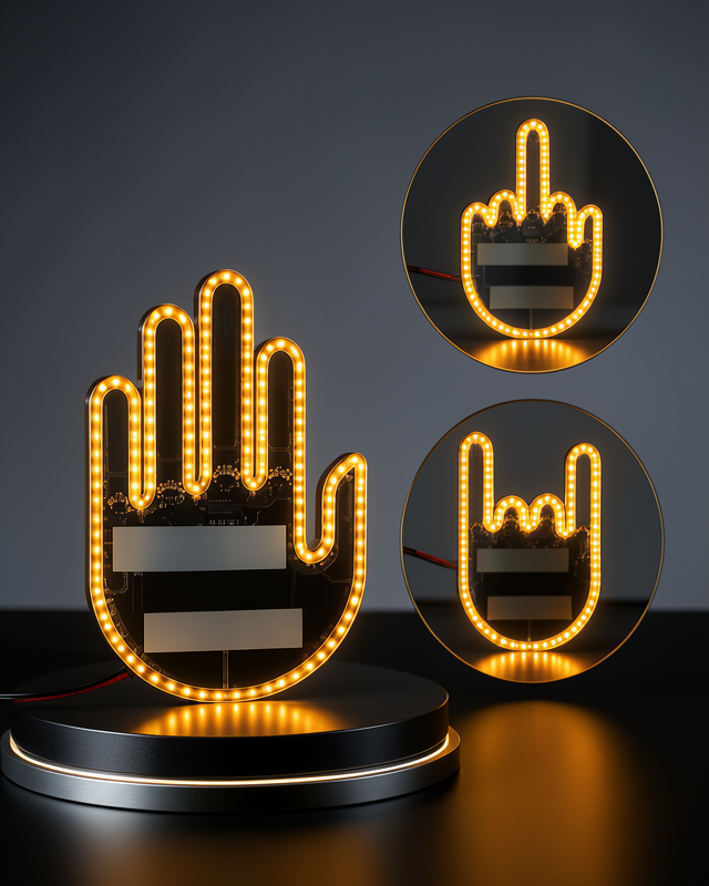PARMAK LED AMBER RENKLİ IŞIK
