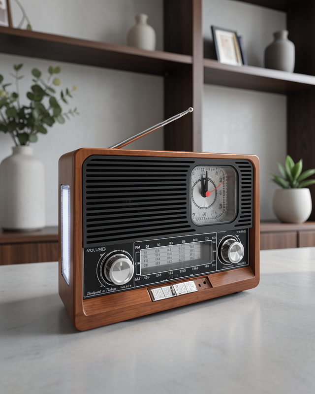 Nostaljik Radyo USB,AUX Ve SD Kart Girişli Bluetooth Bağlantılı