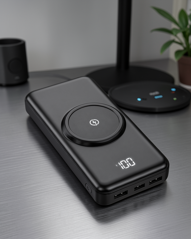 10.000 Mah Powerbank 4 Portlu Hızlı Şarj Dijital Göstergeli