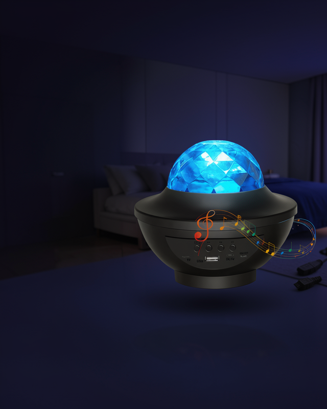 Galaxy Efektli LED Gece Lambası Projektörü Bluetooth Bağlantılı