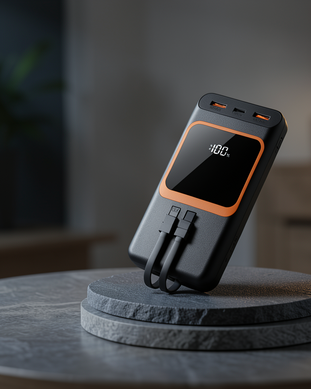 10.000 mAh Bataryalı, Dijital Göstergeli Taşınabilir Powerbank