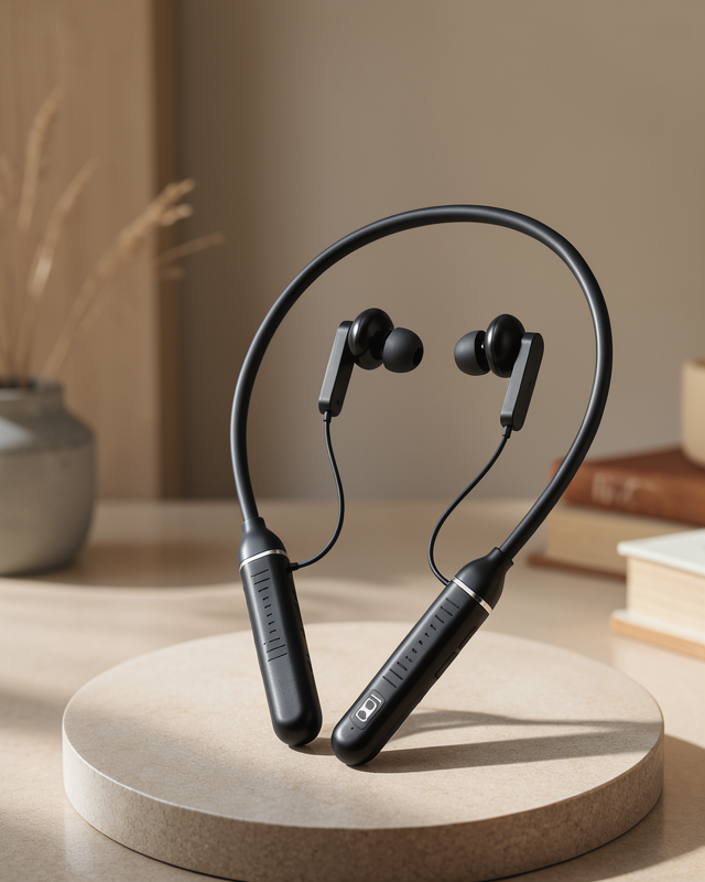 Kablosuz Boyun Tipi Bluetooth Kulaklık Mikrofonlu Spor ve Günlük Kullanıma Uygun