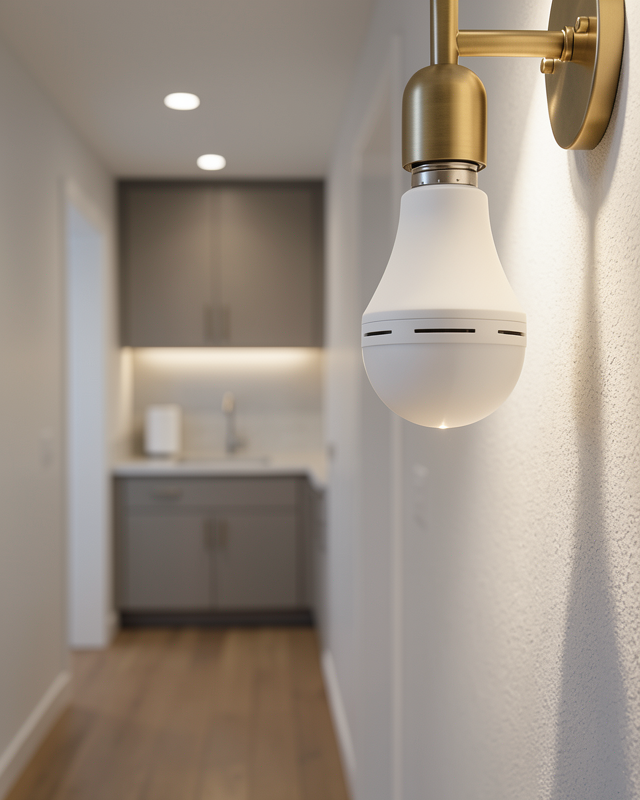 Şarjlı LED Ampul E27 Duy 6500K Beyaz Işık Kesintisiz Aydınlatma