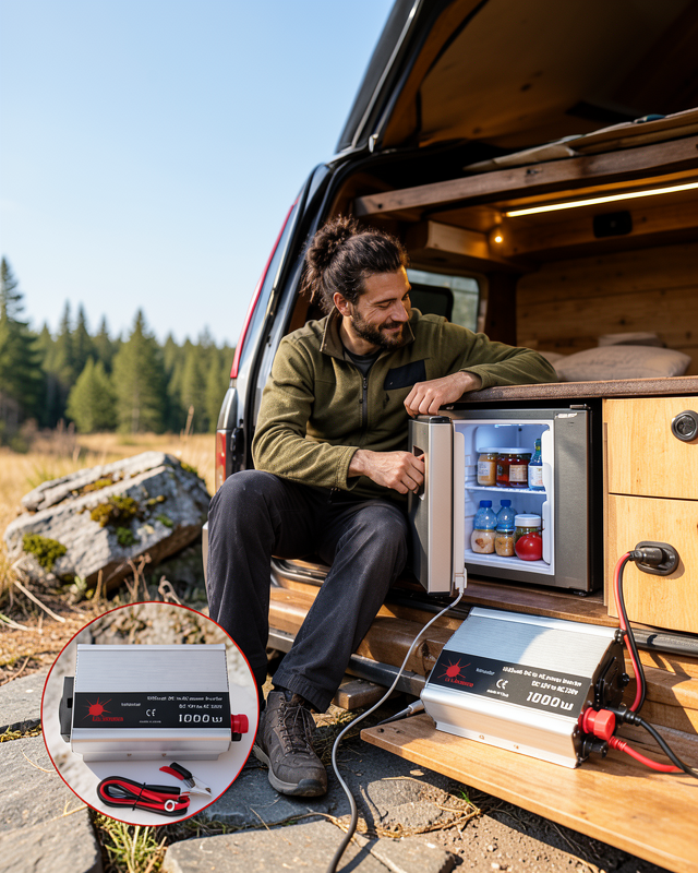 1000 Watt Oto İnvertör Elektrik Dönüştürücü Ev Tipi Priz