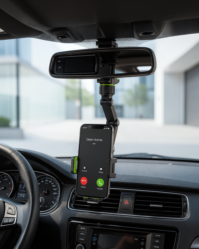 Ayarlanabilir Dikiz Aynası Telefon Tutucu Görüş Açısını Engellemeyen Araç Aparatı