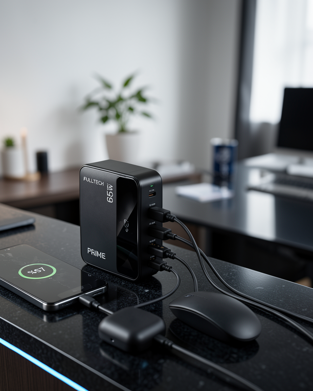 USB-A ve USB-C Girişli Çoklu Şarj Cihazı