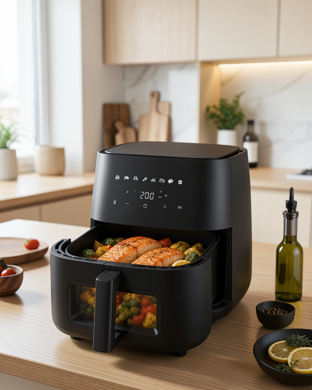 Dokunmatik Ekranlı Air Fryer Sağlıklı Yağsız Pişirme Cihazı