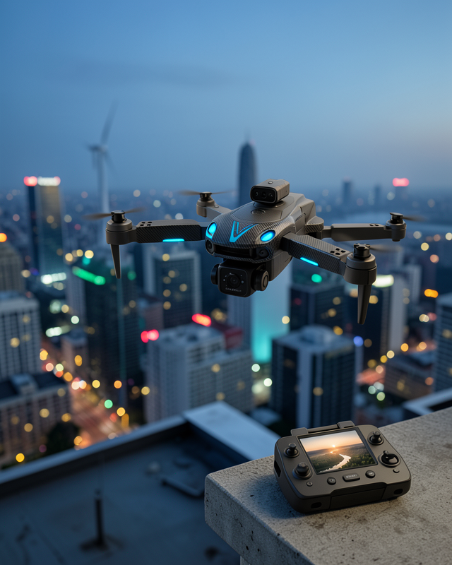 Ekranlı Kumandalı Çift Kameralı Drone ile Havadan Çekim