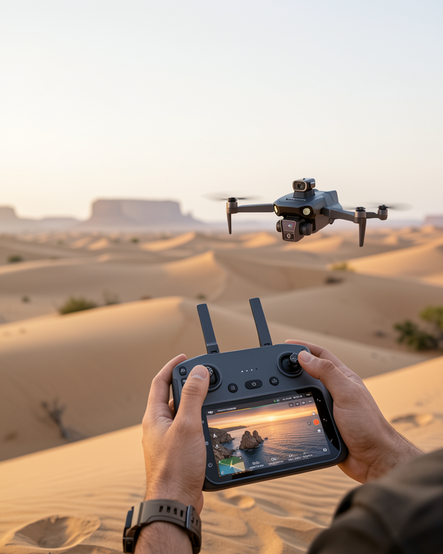 GPS Destekli Çift Kameralı Katlanabilir Drone Havadan Fotoğraf ve Video Çekimi