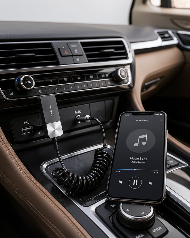 USB AUX Bluetooth Adaptörü Kablosuz Ses Aktarım Cihazı