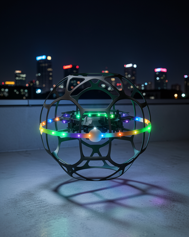 Koruyucu Kafesli Dron El Hareketiyle Kontrol Edilebilen Uçan