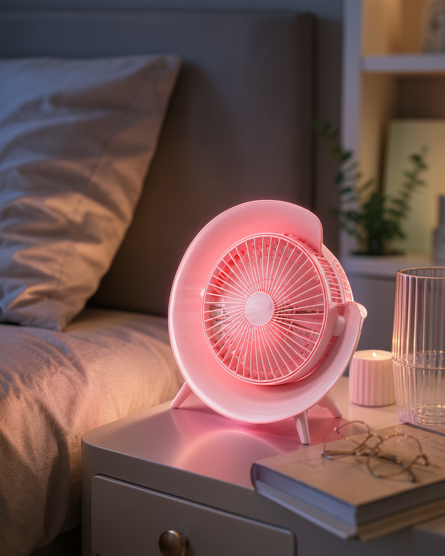 Gece Lambalı Renk Değiştiren Masaüstü Fan