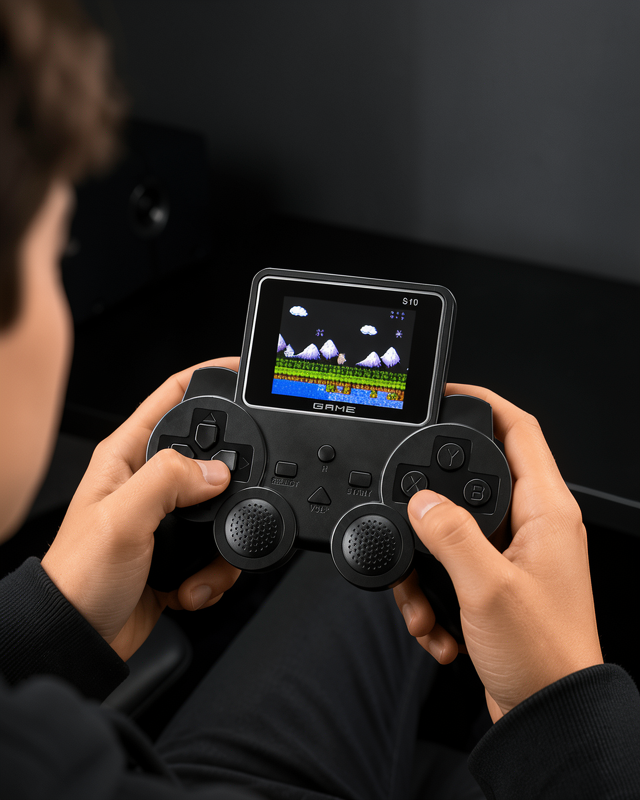 520 Oyunlu Taşınabilir El Oyun Konsolu TV Bağlantılı Şarjlı Gamepad