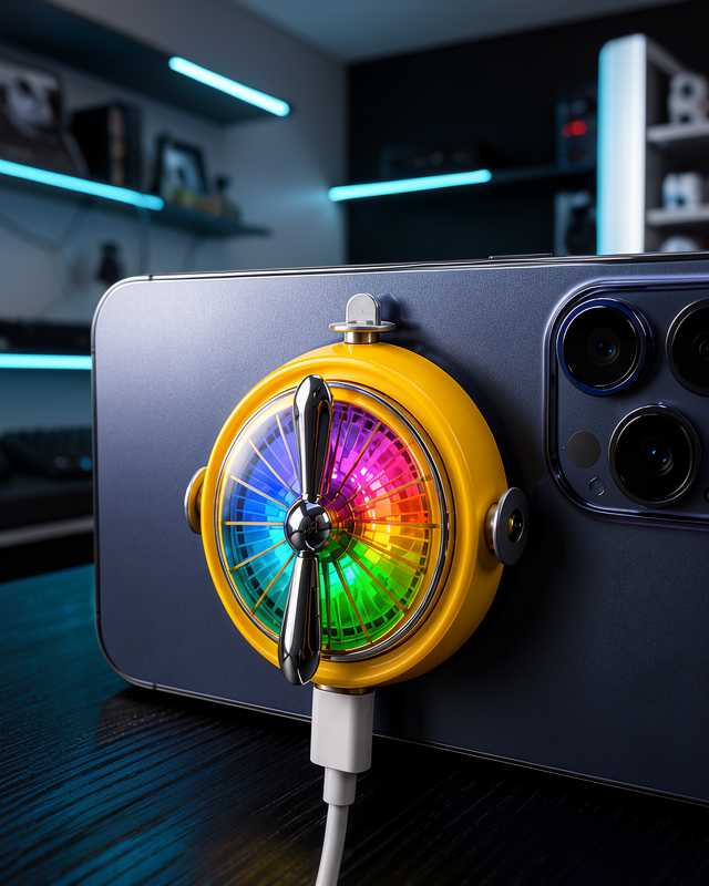 RGB Işıklı Manyetik Telefon Oyun Soğutucu Fan