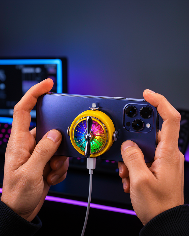 Mobil Oyuncular İçin RGB Işıklı Telefon Soğutucu