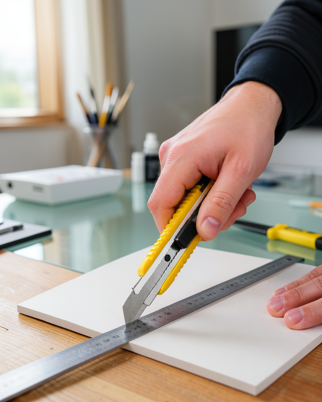 5 Adet Metal Falçata Seti Ergonomik Saplı Çelik Maket Bıçağı Koli Ambalaj PVC Kesici