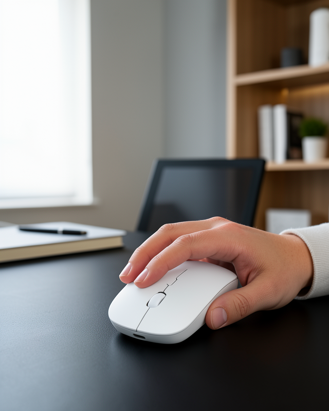 Profesyonel Kablosuz Bluetooth Mouse Çift Modlu Şarjlı Ergonomik Fare