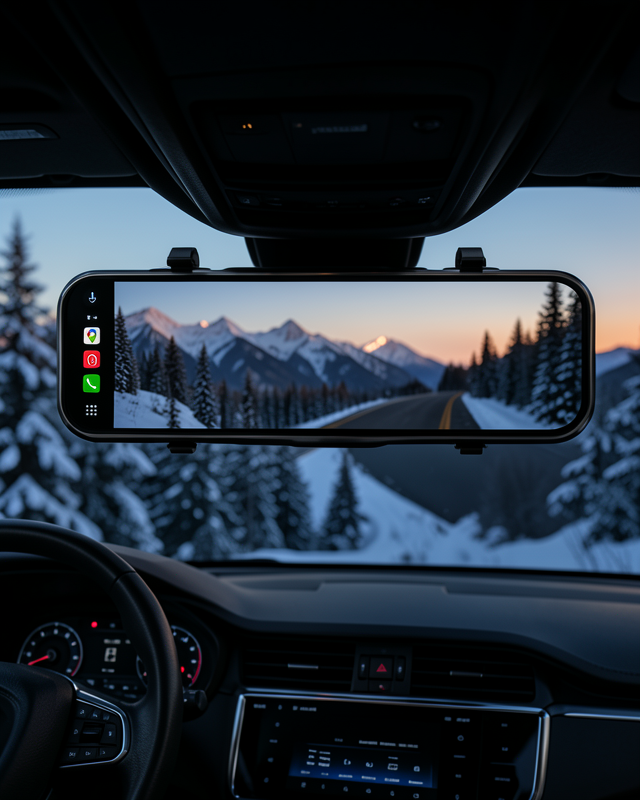 Araç İçi Ayna Carplay Dokunmatik Multimedya ve Kamera Kayıt Ekranı