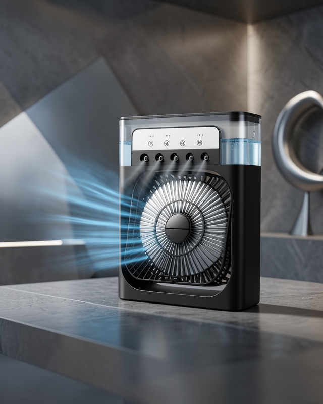 Serinletici Fan Type-C Bağlantı, Zamanlayıcı, 7 Renk Ambiyans Işığı