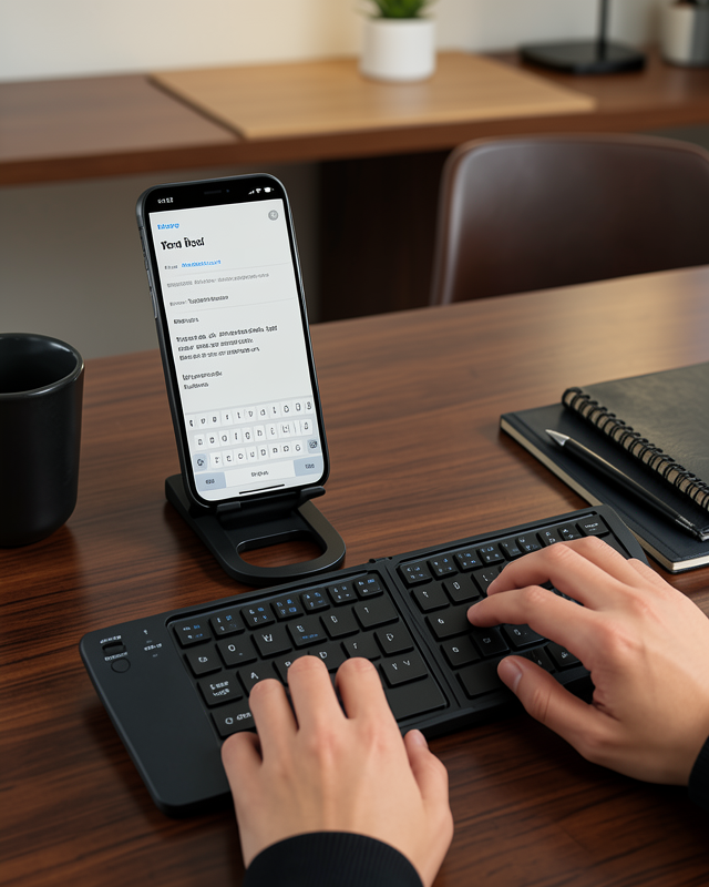 Taşınabilir Katlanabilir Bluetooth Klavye iOS Android Windows Uyumlu