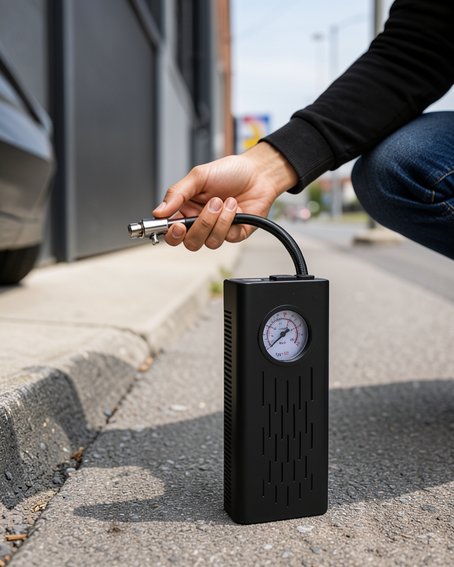 Type-C Şarjlı Güçlü Elektrikli Kompresör Motosiklet Oto Bisiklet İçin Yeni Nesil