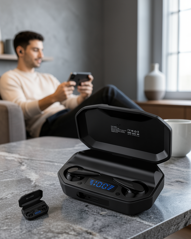 Kulak İçi Bluetooth Kulaklık Rgb Işıklı Çift Mikrofonlu iOS/Android Uyumlu BT 5.2 Yeni Nesil