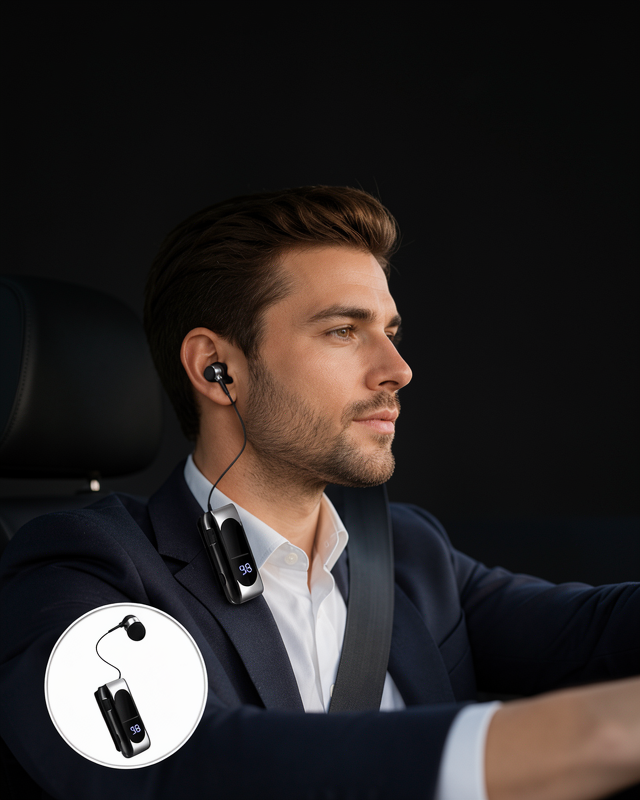 Bluetooth 5.2 Klipsli Kablosuz Kulaklık – Dijital Ekran & Titreşimli Uyarı Yeni Nesil