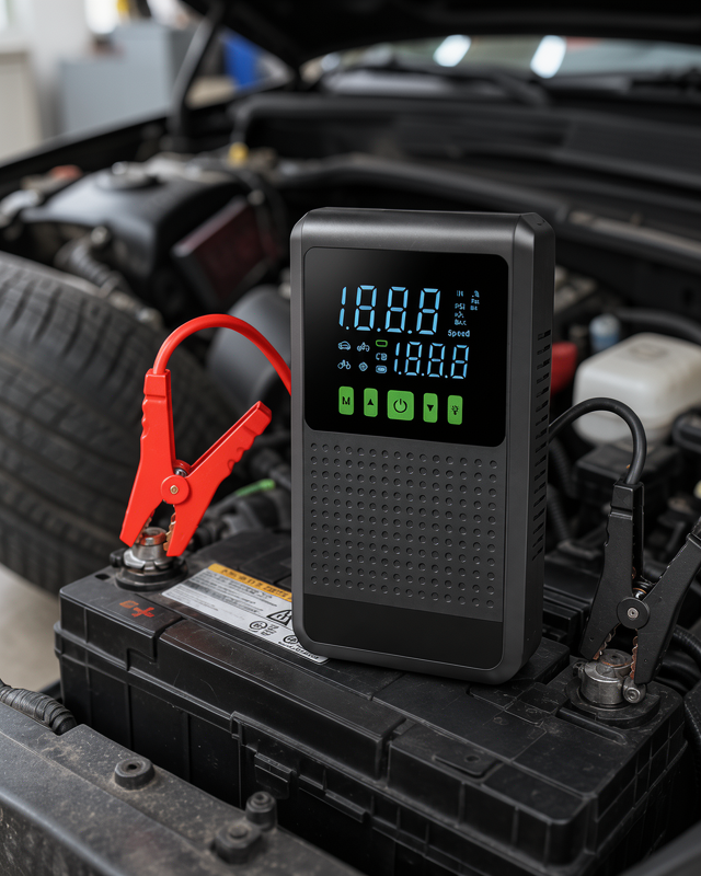 12.000 mAh Şarjlı Araç Akü Takviye ve Işıklı Hava Kompresörü Yeni Nesil