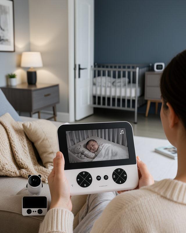 Uzaktan Kontrollü HD Bebek Kamerası Zoom ve Sıcaklık Sensörlü Yeni Nesil
