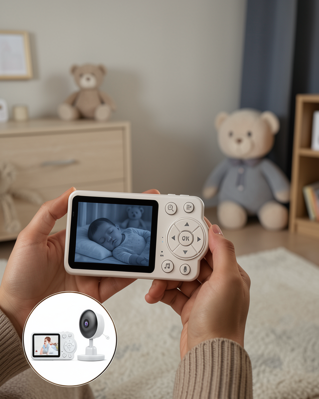 Gece Görüşlü Kablosuz Bebek Monitörü Ağlama ve Hareket Algılama Yeni Nesil