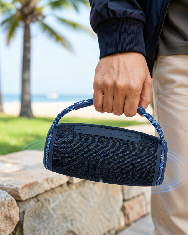 Net Stereo Ses Sunan IPX5 Su Geçirmez Bluetooth Hoparlör Yeni Nesil