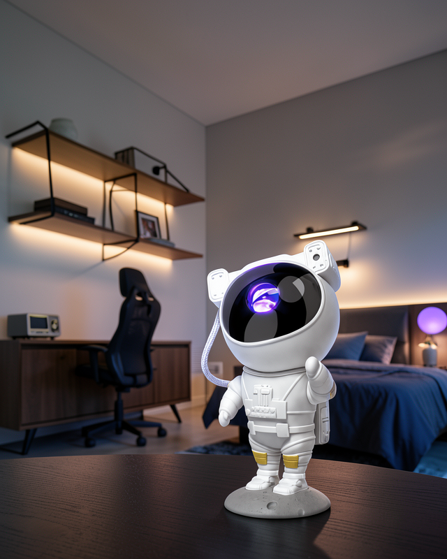 Projeksiyon Astronot Lamba Speaker Sevimli Astronot Bluetooth Hoparlör Yeni Nesil