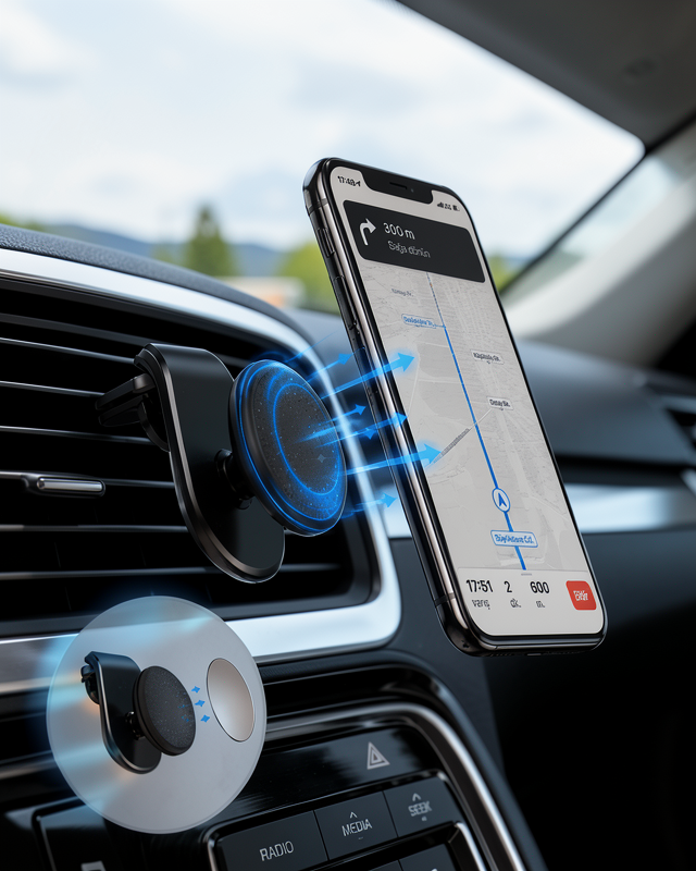 Kalorifer Izgaralı Manyetik Telefon Tutucu – Sarsıntı Geçirmez Yeni Nesil