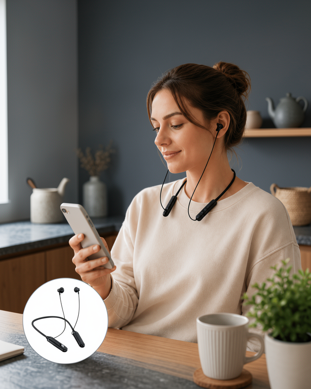 Ergonomik Tasarımlı Bluetooth Kulaklık – Gürültü Azaltmalı, Manyetik Yeni Nesil