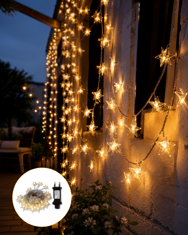 Yıldız Led Işık 5 Metre Dekoratif Aydınlatma Günışığı Yeni Nesil