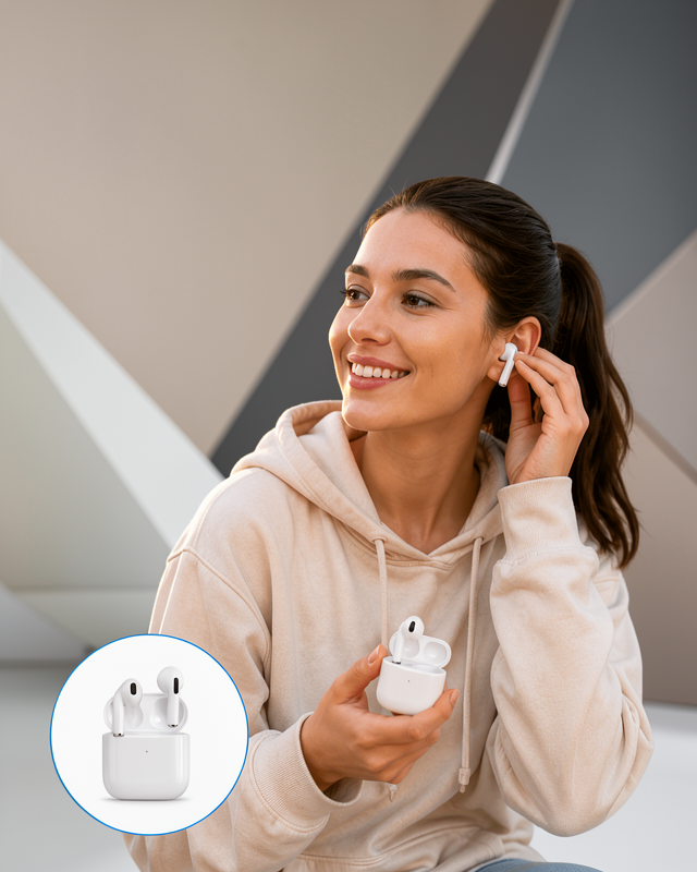 Bluetooth Kulaklık Beyaz Çağrı Cevaplama Dokunmatik Kontrol Kablosuz Yeni Nesil