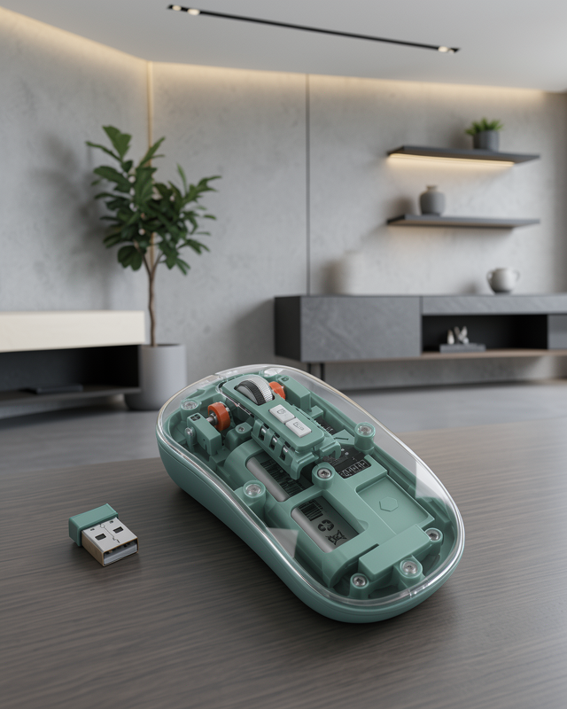 Çift Mod Bağlantılı Kablosuz Mouse Bluetooth ve USB Alıcılı Yeni Nesil
