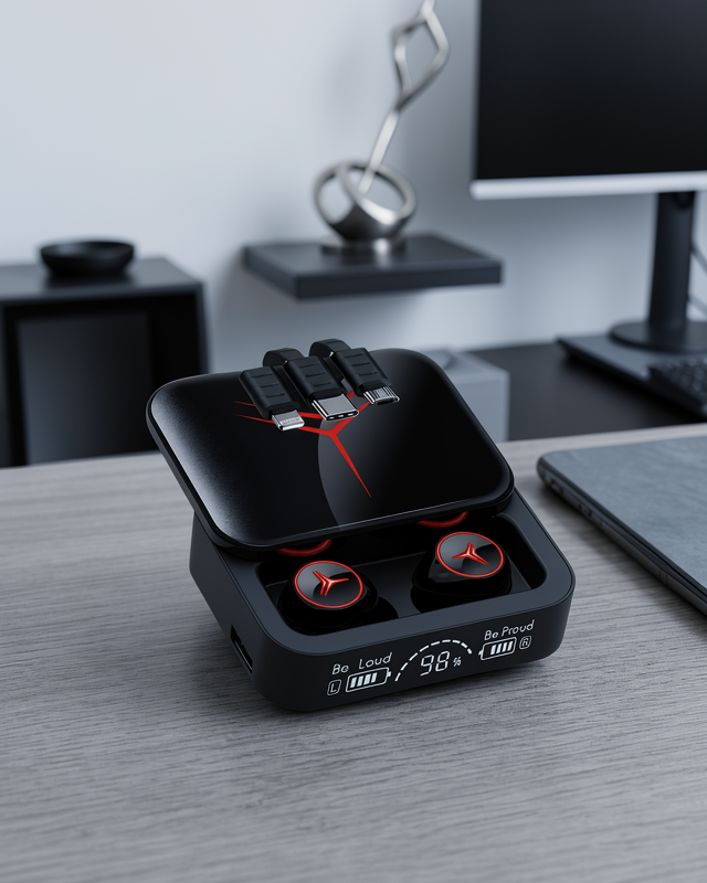 Kablosuz Şarj Göstergeli Powerbank Özellikli Bluetooth Kulaklık Çağrı Cevaplayabilen Yeni Nesil