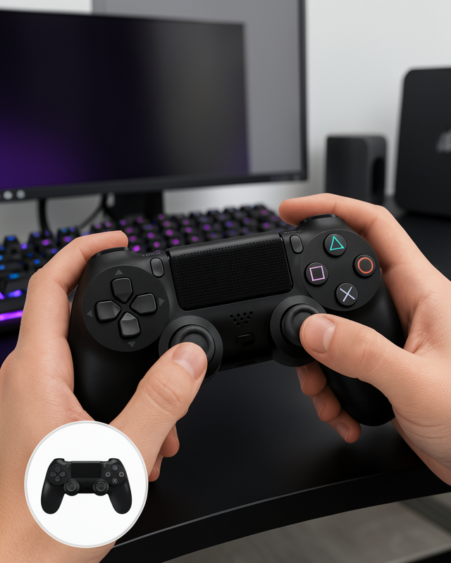 Kablosuz PS4 Oyun Kolu – Çift Titreşimli Motor, Uzun Pil Ömrü ve Hassas Kontrol Yeni Nesil