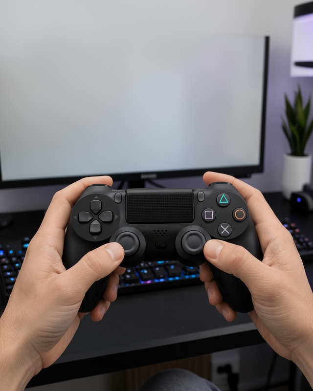 PS4 Uyumlu Kablosuz Oyun Kolu – Gerçekçi Titreşimli Geri Bildirim Yeni Nesil