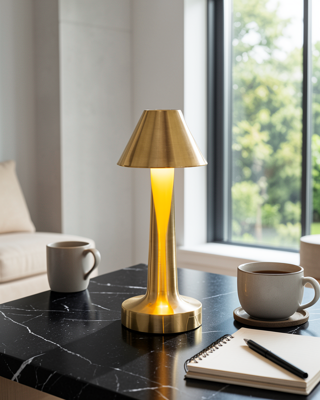 LED Masa Lambası 3 Renk Ayarlı Şarjlı Kablosuz Modern Tasarım Yeni Nesil