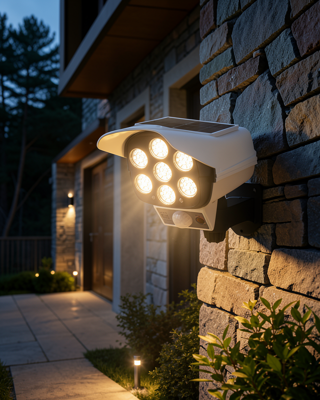 Uzaktan Kumandalı Güneş Enerjili LED Güvenlik Lambası Kamera Tipi Hareket Sensörlü Yeni Nesil