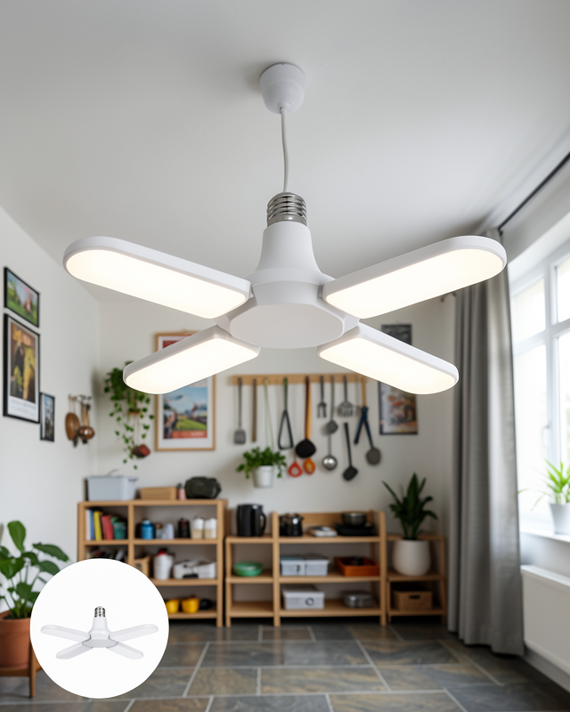 Enerji Tasarruflu LED Ampül 60 Watt 4 Kollu Beyaz Işık Yeni Nesil